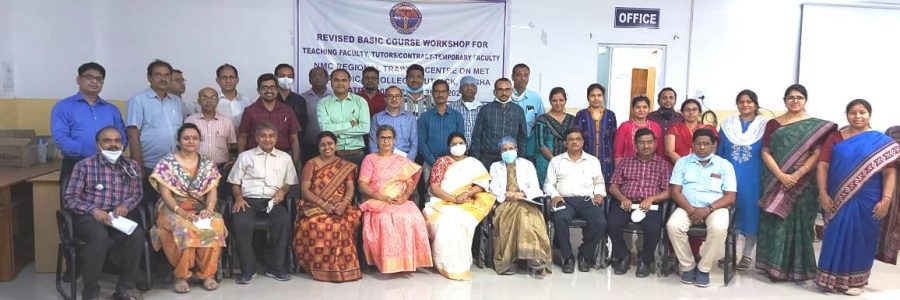 The revised basic course workshop on Medical Education Training and AETCOM (Attitude, Ethics and Communication) for faculty members was conducted between 23rd-25th March, 2021 at the NMC Regional Training Centre, SCBMCH, Cuttack